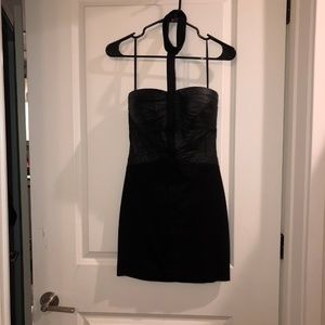 bebe Dresses - Bebe: Black mini dress with strap choker bebe Dresses - Bebe: Black mini dress with strap choker